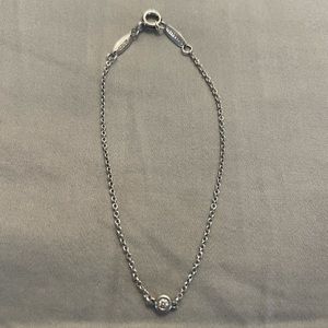 Authentic Tiffany & Co. Elsa Peretti diamonds by the yard 925 silver bracelet